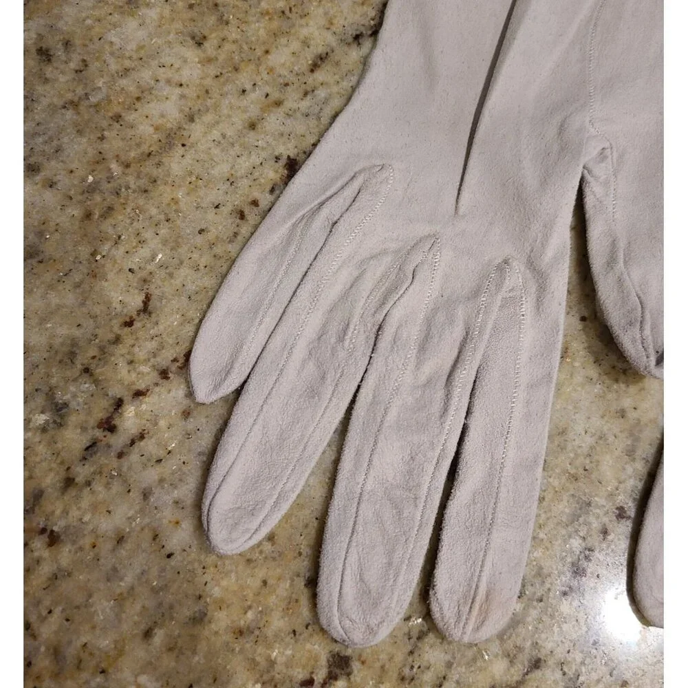 Vintage Size S Gray Suede Leather Formal 16